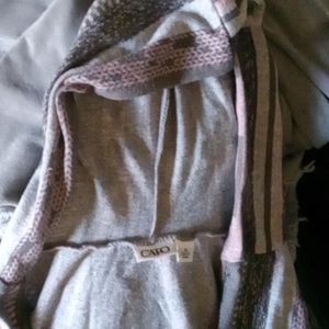 Cato cardigan medium Grey and pink